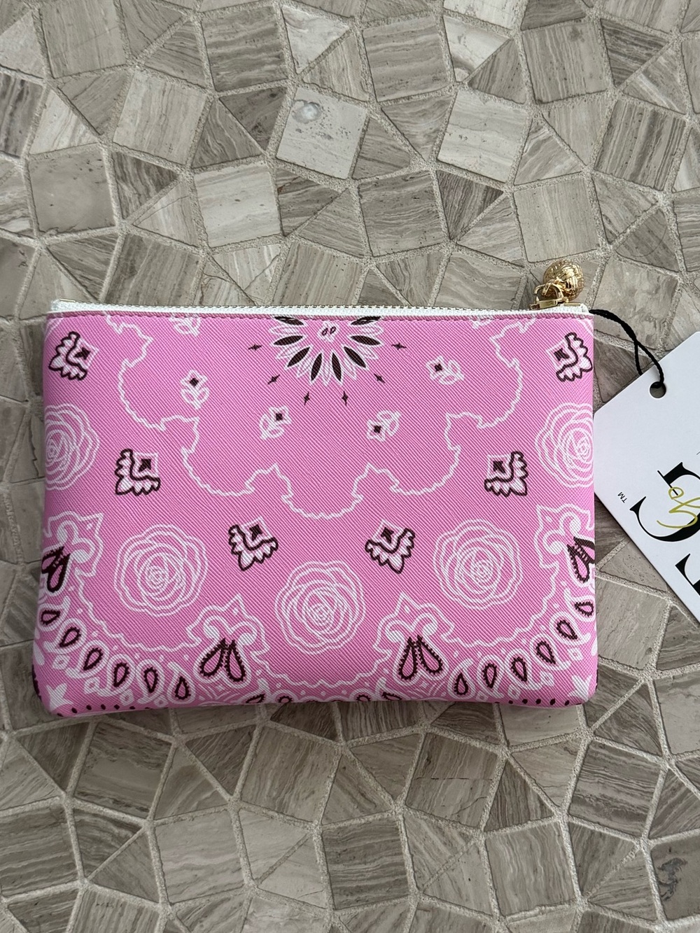 NWT OTG247 Meeghan Bandana Pink Pouch, size 2